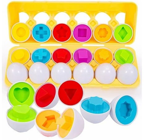 Montessori-Eier - Verbindung von Formen und Farben