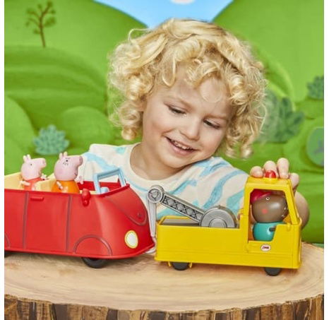 PRASÁTKO PEPPA TAŽNÝ VŮZ DĚDY PSA