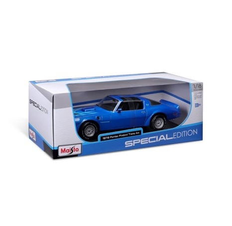 Maisto - 1978 Pontiac Firebird Trans AM, metal modrá, 1:18