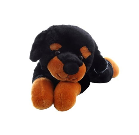 Plyš pes ležící tmavý 40 cm