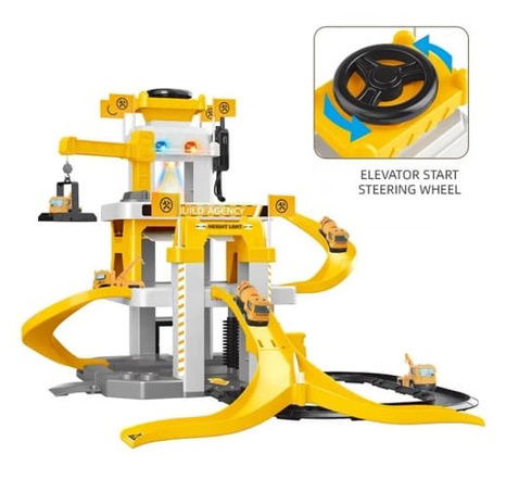 Bavytoy Garáž na autíčka s jeřábem