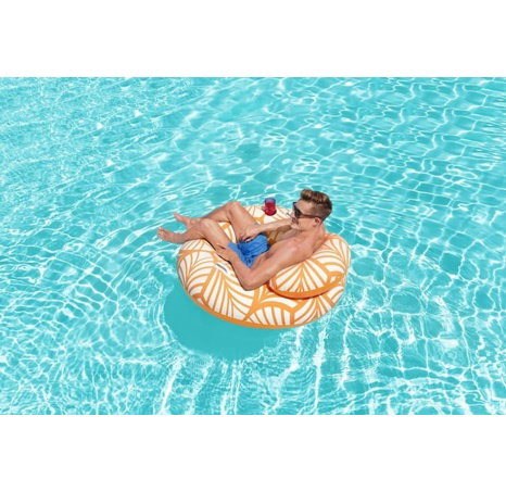 Nafukovací kruh/křeslo s úchyty Comfort Plush Deluxe, 118x117cm