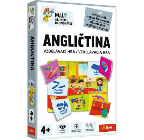 Malý objevitel Angličtina vzdělávací společenská hra v krabici 19x29x4cm