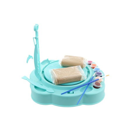 Hrnčířský kruh na baterie tyrkysový