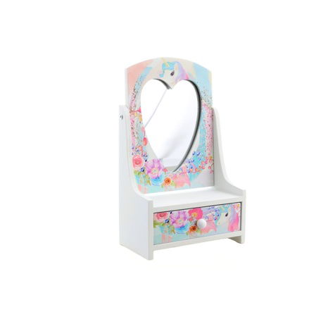 Šperkovnice dřevěná se zrcátkem jednorožec