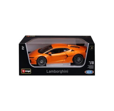 Bburago - Auta HOBBY, Lamborghini Temerario, oranžová, 1:18