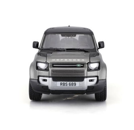 Bburago - Auta HOBBY, 2022 Land Rover Defender 110, šedá metalíza, 1:24