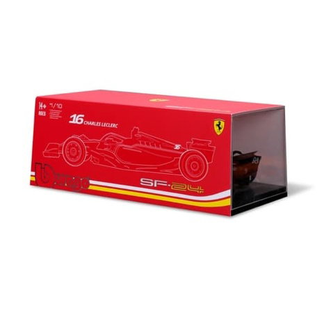 Bburago - FORMULA RACING, Ferrari SF-24 (2024) v dekorativním boxu, #16 Charles Leclerc, 1:18
