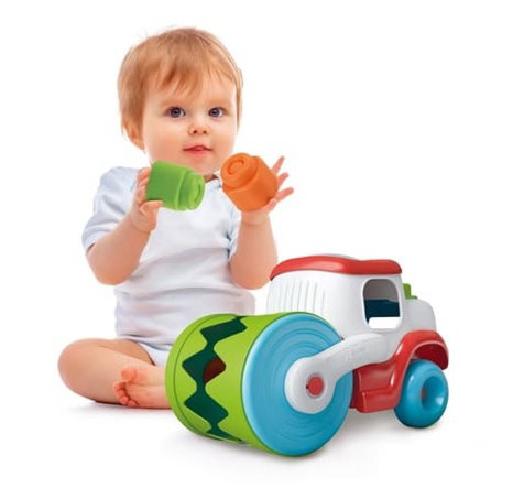 Clemmy baby - Stavební stroj, senzorický válec s měkkými kostkami
