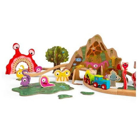 Bigjigs Rail Dřevěná vláčkodráha Příšerky
