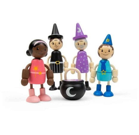 Bigjigs Toys Sada panenek do domečku Pohádkové bytosti
