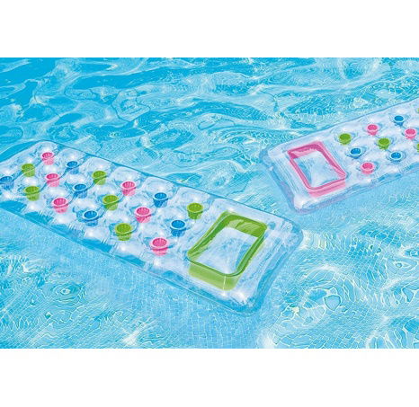 Matrace Intex průhledná nafukovací do vody s okýnkem 188 x 71 cm