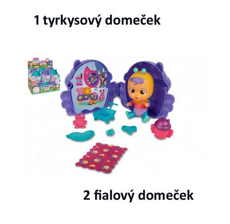 CRY BABIES Magické slzy plast 2. série okřídlený domeček 15x13cm fialová/tyrkysová