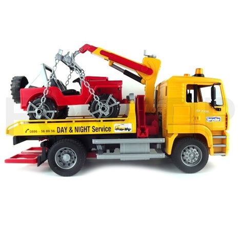 Bruder 2750 MAN TGA odtahová služba + Jeep