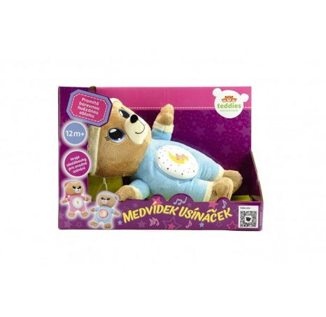 Medvídek Usínáček modrý se světlem a zvukem