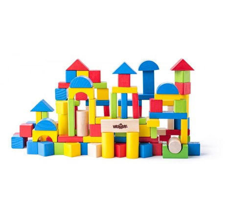 Woody Barevné kostky 100dílů