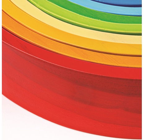 Bigjigs Baby Dřevěná skládací duha velká