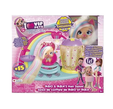 Kadeřnický salón VIP Pets pro mazlíčky Fábio a Fábia! Se zvířátkem s doplňky