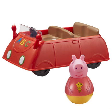 PEPPA Pig WEEBLES - Roly Poly figurka s autem
