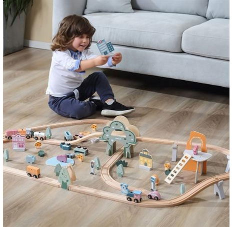 PolarB Dřevěná vláčkodráha 90 ks