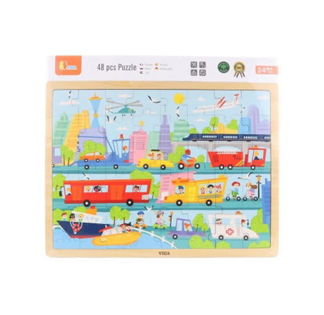 Holzpuzzle 48 Teile - Transport 