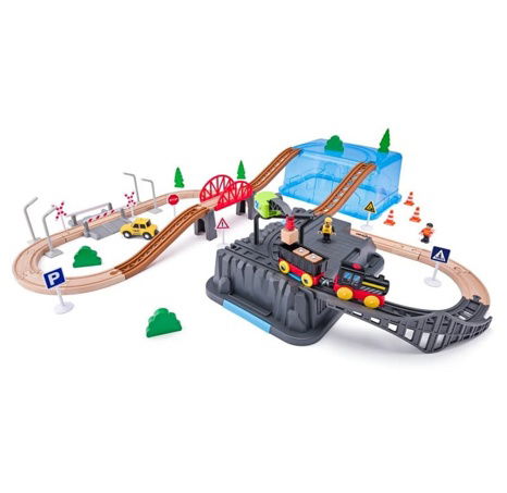 Eisenbahngleis im Karton - Bergbauset, 54 Teile