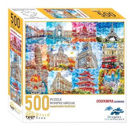 Brain Tree Puzzle Sights in Farben 500 Teile