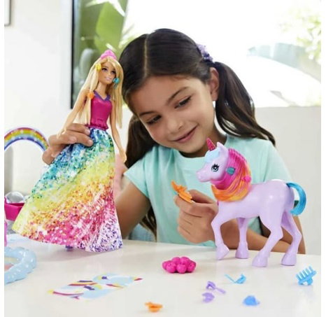 Barbie PRINCEZNA A DUHOVÝ JEDNOROŽEC HERNÍ SET