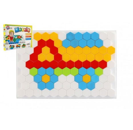 Mozaika klobouček 2,5cm hladká plast 127ks v krabici