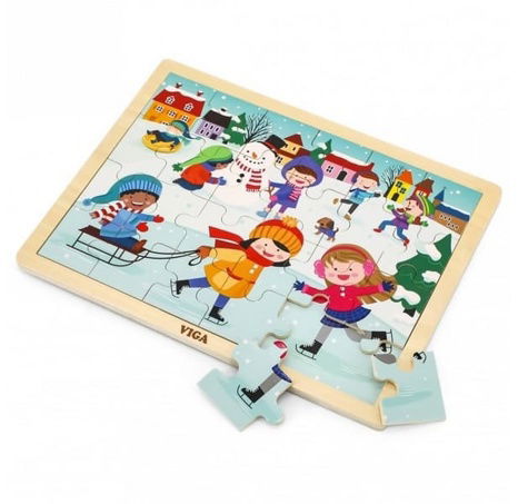 Holzpuzzle 24 Teile - Winter