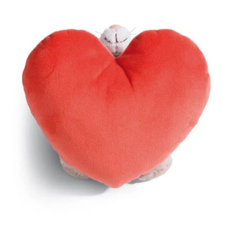 NICI plyš Love Kočička huňatá ležící, srdce, 13cm