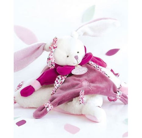 Doudou Dárková sada růžová - plyšový králíček usínáček