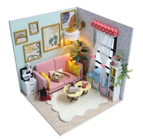 Kinder Miniaturhaus Wohnzimmer Sonnenstrahl