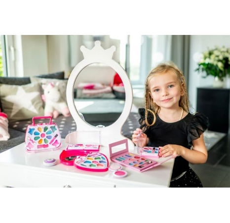 Dětská sada líčení beauted paletka srdce se zrcátkem na kartě 18,5x33x3cm