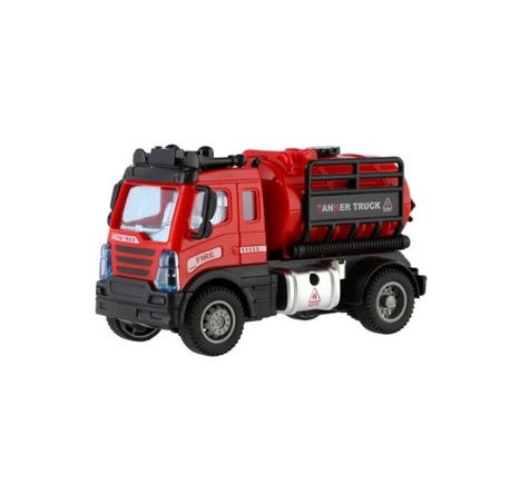 Auto hasiči s cisternou plast 12cm na zpětné natažení v krabičce 17x12x8cm