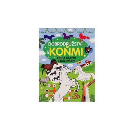 Kniha aktivit s nálepkami Dobrodružství s koňmi 21x28cm