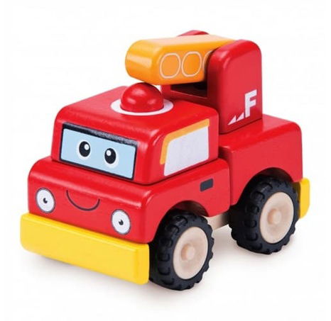 Wonderworld Mini-Feuerwehrauto aus Holz
