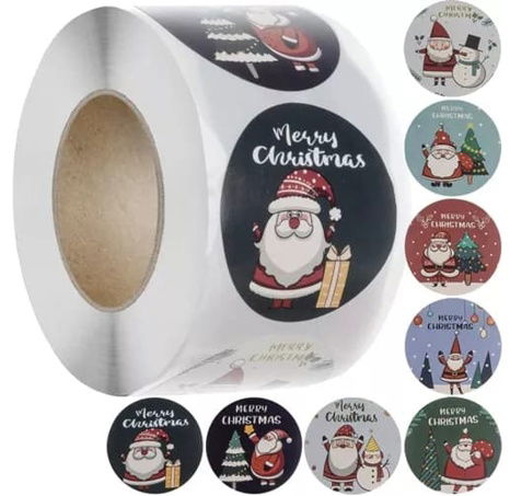 Sada 500 vánočních samolepek na dárky