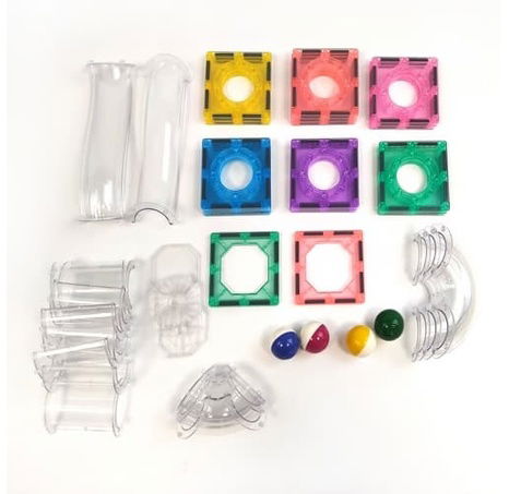 Magnetická stavebnice Průhledná 42 ks