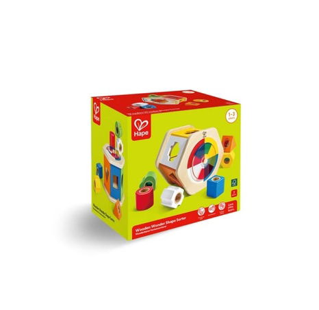 Dřevěná vkládačka s geometrickými tvary