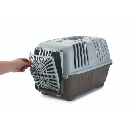 Beeztees Přepravka pro kočky PRATIKO tmavě šedá/světle šedá 48X31X33cm