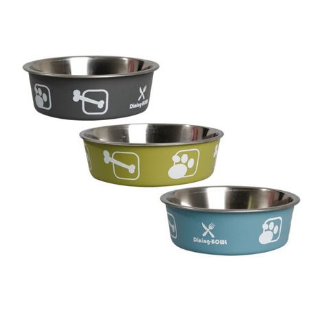 Karlie Miska nerezová s plastovým opláštěním modrá 17,5cm 800ml