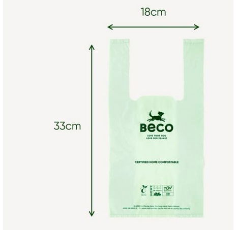 Beco Sáčky na exkrementy s ouškem kompostovatelné, ekologické 96ks