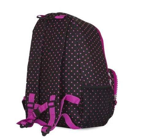 PIXIE CREW volnočasový batoh ČERNÝ S FUCHSIOVÝM PUNTÍKEM