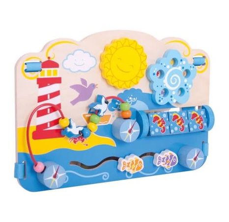 Bigjigs Baby Dřevěná motorická deska moře