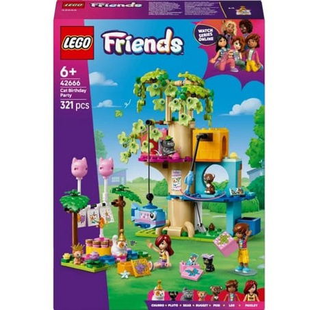 LEGO® Friends 42666 Kočičí narozeninová oslava a dům na stromě