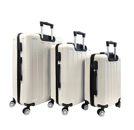 Bavy Cestovní kufr skořepinový Stripes White - set 3 ks