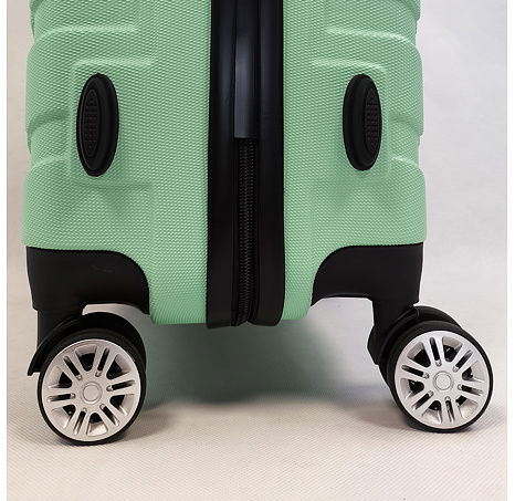 Bavy Cestovní kufr skořepinový Ribs Light green - set 3 ks