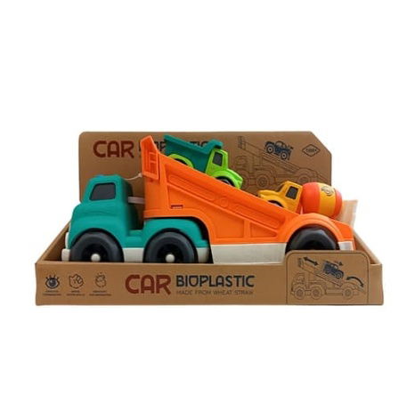 Bavytoy Set truck s autíčky z bioplastu