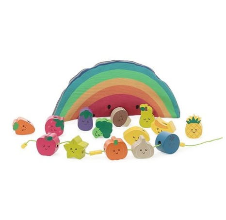 Vilac Dřevěné navlékací korálky ovoce a zelenina